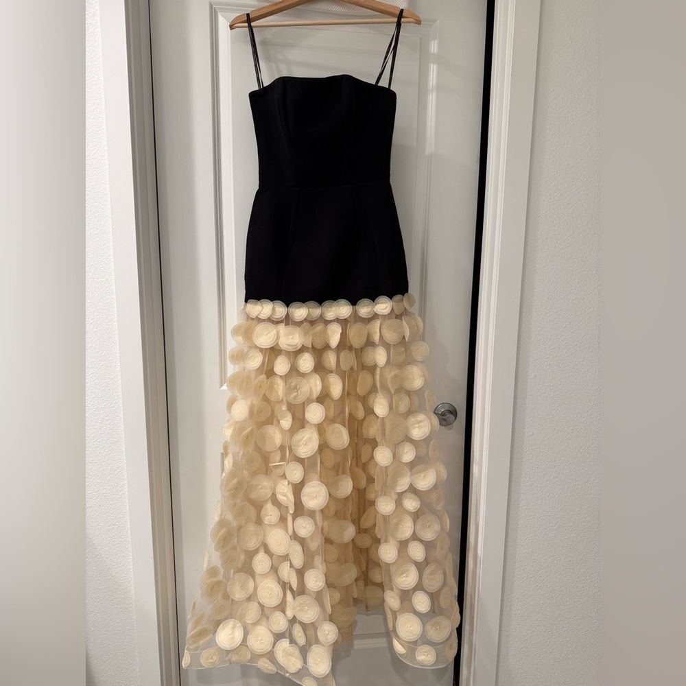 NWOT BRONX AND BANCO Harper Strapless Black and Beige Gown, wedding guest dress - Picture 5 of 15